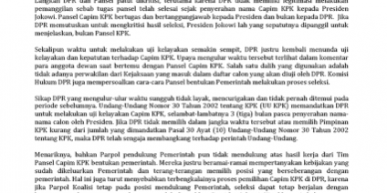 Press release DPR KPK