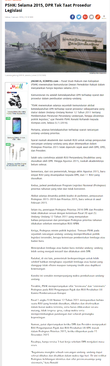PSHK_Selama_2015,_DPR_Tak_Taat_Prosedur_Legislasi_-_Kompas.com_-_2016-01-08_09.34.28