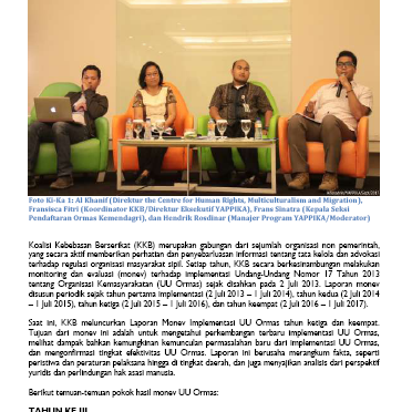 Siaran Pers KKB Monev RUU Ormas