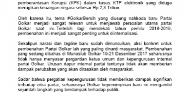 Siaran Pers-Golkar Bersih