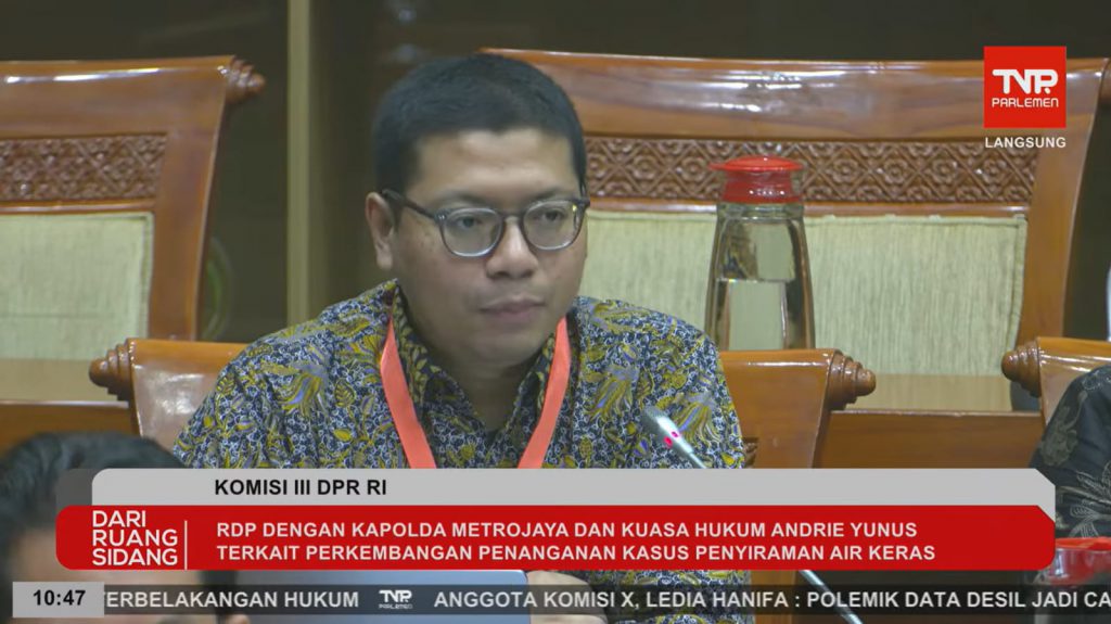 Kasus Andrie Yunus: Tangani di Peradilan Umum dan Bentuk TGPF